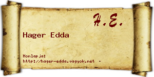 Hager Edda névjegykártya